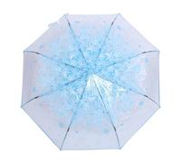 Annadue Paraguas Plegable para Mujer, Paraguas de Princesa Transparente con Flor de Cerezo, Compacto, Ligero, Abierto Manual, de Aleación Fuerte, de Lluvia Resistente Al Viento, Elegante Morado