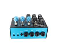 Annadue Pedal de Efectos de Preamplificador de bajo con Ecualizador de 3 Bandas, Multiefectos de bajo, Simulador de Gabinete, Cadena de Señal Paralela, Bucles de Efectos Duales para Grabación en Vivo