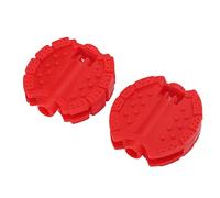 Annadue Pedales de Bicicleta para Niños Pedales de Triciclo de Plástico Duraderos para Cochecito de bebé Pedal de Rueda Delantera 2 Piezas para Bicicleta para Niños, Fácil de Instalar (Rojo)