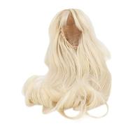 Annadue Peluca de Muñeca de Juguete, Flequillo Romo, Pelo Largo Falso para Modelado de Muñecas de Simulación DIY, Malla Elástica, Alambre de Alta Temperatura, 1/3, Circunferencia de la Cabeza de