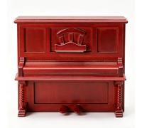 Annadue Piano Miniatura a Escala 1:12, Maqueta de Piano Vintage de Madera