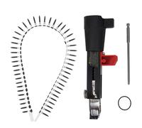Annadue Pistola de Clavos de Cadena Automática Taladro Eléctrico Equipo de Apriete de Tornillos Herramienta para Trabajar la Madera, Alimentador de Tornillo de Aleación de Aluminio de Profundidad