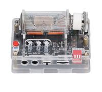 Annadue Placa Controladora de Tubo Electrónico 6E2, Control de Interruptor, Ajustes Dinámicos de Luz, Material Acrílico, CC 5 V, Dos Puertos de Sonido, Control de Perilla de Volumen,