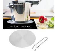 Annadue Placa Convertidora de Difusor de Calor de Acero Inoxidable de para Cocina Eléctrica de Gas, Sartenes No Inductivas, Accesorio de Cocina de Inducción para un Calentamiento Uniforme de 9,4