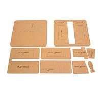 Annadue Plantilla para Hacer Carteras de Cuero Acrílico Transparente, Kit de Plantillas para Manualidades de Cuero, Patrón para Hacer Carteras, Guía de Corte de para Costura DIY