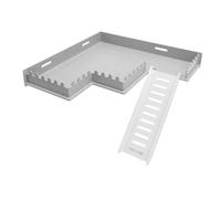 Annadue Plataforma para Jaula de Hámster, Juguete de Ejercicio para Animales Pequeños, Plataforma de Plástico con Escalera para Jaula de Cobaya, Accesorios para de Hámster para Hábitat de Ratón