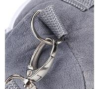 Annadue Portador de Hámster para Mascotas de Franela Gris, Bolsa Pequeña para Salida de Mascotas para Cobayas, Ardilla, Chinchilla, Portador Portátil Transpirable para Viajes (Talla pequeña)