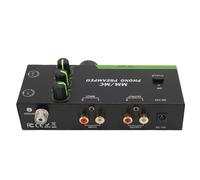 Annadue Preamplificador de Fono, Ruido bajo de Igualación de 3 Bandas con Salida de Auriculares de 3,5 Mm 5 Pin XLR Entrada, para Mejora del Sonido de la Plataforma Giratoria (Enchufe de la UE)