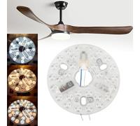 Annadue Reemplazo de Luz LED del Ventilador de Techo 5.3 ", Kit Modernización Ventilador Techo LED 15 W, 3CCT, Dimmable - 5%