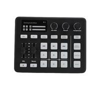 Annadue RGB Gaming Sound Mixer, Bluetooth 5.0 Live Sound Card con 13 Botones de Efectos, Mezclador de Audio USB Tipo C para Transmisión, Podcasting, PC.