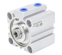 Annadue SDA40 Thin Air Cylinder, Cilindro de Aire de Doble Accion de | Cilindro neumático compacto, doble efecto con amortiguador fijo, para equipos de automatización