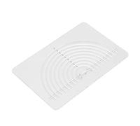 Annadue Semicírculo de Regla para Acolchar Circular de Acrílico Transparente, Regla de Costura Duradera para Cortar Círculos Perfectos, Diseño de Medio Pliegue que Elimina los Agujeros, Multifunción