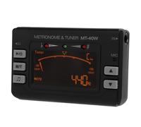 Annadue Sintonizador de Metrónomo, Metrónomo Afinador Eléctrico LCD con 3 Modos de Pastilla para Guitarra, Violín, Saxofón Instrumento Generador de Tonos (Instrumento de viento MT-40W)