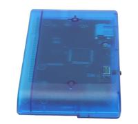 Annadue Soporte de Cartucho de Juego para Cartucho de Juego Mega Drive Retro, Soporte de Codificación de Trucos con Tarjeta de Memoria Pequeña de 4 GB, Tarjeta de de Protección de Datos para de (BLUE)