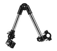 Annadue Soporte de Paraguas Ajustable de 360° Soporte de Montaje Elástico para Cochecito de bebé Silla de Bicicleta, Tubo Engrosado de Acero Inoxidable Clip para Toldo de Lluvia y Sol Negro (BLACK)