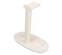 Annadue Soporte para Auriculares 4 en 1 con Cargador Inalámbrico (White) | Estación de carga de auriculares, organizador de múltiples dispositivos, accesorio de escritorio ordenado, protección de