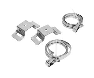 Annadue Soportes de Montaje de Letreros para Postes Más Grandes, Accesorios de Montaje de Letreros de Calle Ajustables con Abrazaderas para Postes, Kit de en Poste para Tanque de Expansión de
