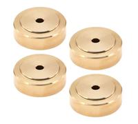 Annadue Tabla de Cortar de Latón, Pies Antideslizantes con Tornillos de Goma de Silicona, Kit para Cocina, HiFi, DAC, Reducción de Ruido, 4 Uds. (30 * 10mm)