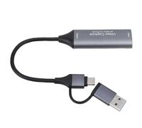 Annadue Tarjeta de Captura de Video, 4K HD Entrada de Interfaz Multimedia Salida USB 3.0 de Baja Latencia, con Soporte de Protocolo UVC1.0, para Grabación de Enseñanza de Ju