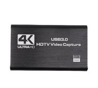 Annadue Tarjeta de Captura de Video USB 4K Dispositivo de Captura de Juegos Grabador de y Video USB 3.0 con 5 Puertos 4K60Hz Loop out 1080P60fps para Transmisión de Gra