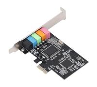 Annadue Tarjeta de Sonido PCIe, Tarjeta de Interna de Sonido Envolvente Estéreo 3D 5.1 con Soporte de Perfil bajo, para 7 Vista 32 PC de 64 bits con Ranura PCI Express