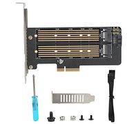 Annadue Tarjeta Vertical para Windows/OS X/Linux, Disco Duro con Llave M/Llave B, Tarjeta de expansión de Transferencia de Disco Dual SSD a PCIE SATA, Seguro de Usar, PH39