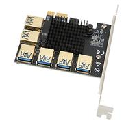 Annadue Tarjeta Vertical PCI-E de 1 a 6 Puertos para Dos para para Win, Tarjeta de Expansión de Tarjeta Gráfica USB3.0 para GPU Ethereum Bitcoin Mining.