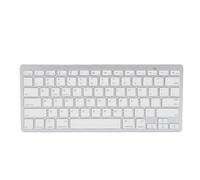 Annadue Teclado Bluetooth, Teclado Inalámbrico Silencioso de 78 Teclas, Teclado de Oficina Ultradelgado para Computadora, Portátil, Tableta (Silver)