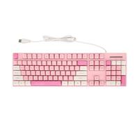 Annadue Teclado con Cable, 3 Colores Lindo Teclado para Juegos con Cable USB para XP 7 8 10 11 para OS X, Teclado Empresarial Ergonómico de 104 Teclas para PC de Escritorio y