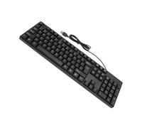 Annadue Teclado de Computadora USB K1800, Teclado de Idioma de 104 Teclas con Elección de Inglés, Ruso, Español, Francés, Teclado de Idioma Minoritario Delgado de Tamaño Completo (Inglés)