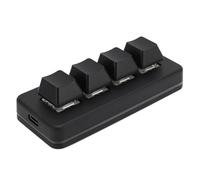 Annadue Teclado Mecánico para Juegos de 4 Teclas, Teclado Macro Programable por USB con Luz Dinámica RGB, Teclado Mecánico para Juegos con una Sola Mano para Computadora, PC y Escritorio