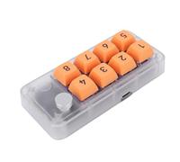 Annadue Teclado Numérico USB C con Cable, Teclado Macro con una Mano con 8 Teclas Programables, Intercambio en Caliente, Control de Perilla, para Atajos de Trabajo de Diseño (Transparente)