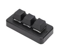 Annadue Teclado Pequeño para Juegos de 3 Teclas, Mini Teclado para Juegos con Diseño Ergonómico, Controlador Personalizable, Conexión USB 2,4G, para Wins OS X (Black)