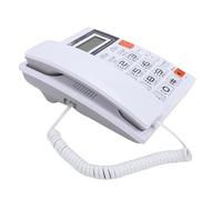 Annadue Teléfono Fijo con Cable con Identificador de Llamadas, Botones Grandes, Teléfono con Cable para el Hogar, con Altavoz, Fijo con con Flash para Volver a Marcar, Visualización de Fecha y Hora