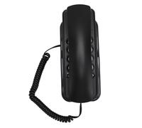 Annadue Teléfono Montado en la Pared, Teléfono Fijo de Teléfono con Cable, Soporte Flash Mute & Redial, Volumen de Timbres Ajustable, Montaje en la Pared (Black)