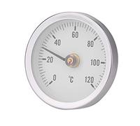 Annadue Termómetro de Tubería de 63 Mm, Termómetro de Resorte Bimetálico a Prueba de Agua IP55, Medidor de Temperatura de Tubería de Superficie de 0-120 °F/C para Calderas, Aceite, Plantas de Energía,