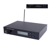 Annadue Transmisor y Receptor Inalámbrico IEM de 640 a 676 MHz, de Monitoreo Auditivo Inalámbrico con 2 Conectores Mixtos, Batería de 17 H para Presentaciones en Vivo (Enchufe de la UE)