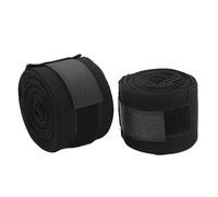 Annadue Vendas de Boxeo Diseño de Bucle de Gancho Semielástico Duradero para Kickboxing Muay Thai Algodón 5 M 2 Piezas para Entrenamiento (White) (Black)