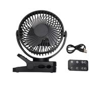 Annadue Ventilador Magnético con Clip con USB, Batería Recargable de 12000 MAh, Funcionamiento Silencioso de 3 Velocidades, Rotación de 360° Horizontal y Vertical, Temporizador de 2/4/6 Horas, Luz