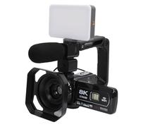 Annadue Videocámara con Cámara de Vídeo 8K, Videocámara con Zoom Digital 8K 64MP HD 18x con Pantalla Táctil de 3,0 Pulgadas, Luz de Relleno, Tarjeta de Memoria de 32 GB, Micrófono