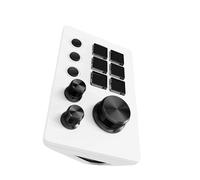 Annadue Visual Stream Controller Control de Medios de Escritorio con 6 Teclas Personalizables, 3 Botones y 3 Perillas para Creadores de Contenido y Juegos (White)