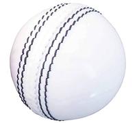 AnNafi - Pelota de críquet de piel color blanco de grado A, dura y sazonada, cosida a mano, sin sello para pelotas de críquet en interiores y exteriores, Blanco