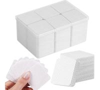 ANNAFRIS 1080 Piezas Celulosa para Uñas sin Pelusa, Toallitas para Uñas, Almohadillas para Limpiar Uñas (blanco)
