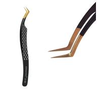 ANNAFRIS Pinzas para Extensiones de Pestañas Pinzas Pestañas Pelo a Pelo Lash Tweezers(A09)