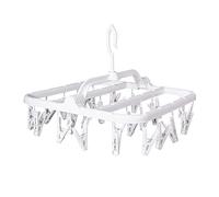 Annaklin Perchas Plegables con 26 Clips de Secado, Colgador de Ropa Interior con Clips, Clip de plástico para Ropa Sucia y Colgador de Secado por Goteo para Calcetines, Sujetadores, lencería, Ropa,