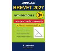 Annales Brevet 2027 Maths 3e - 100 sujets guidés et corrigés classés par thèmes: Tout le programme du cycle 4 - Fiches mémo, coups de pouce, corrigés rédigés, conseils et méthodes - Préparation au DNB