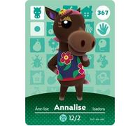 Annalise 367 - Tarjeta Amiibo de Nintendo Animal Crossing Happy Home, Serie 4