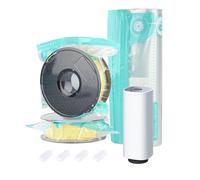 Annalocker Filamento para impresora 3D, kit de bolsas para el vacío, 10 unidades espesar bolsas al vacío con bomba automática/pinzas, bolsas selladas al vacío para PLA ABS consumibles