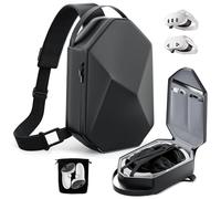 Annapro Funda de Transporte para Meta Quest 3S/Quest 2/Vision Pro, Funda de Viaje rígida Compatible con Kiwi Design/BOBOVR Elite Correa de batería y Accesorios de Controladores, Mochila Cruzada para