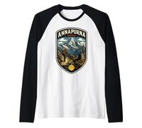 Annapurna Nepal Viaje Familiar Trekking Himalaya Vacaciones Camiseta Manga Raglan